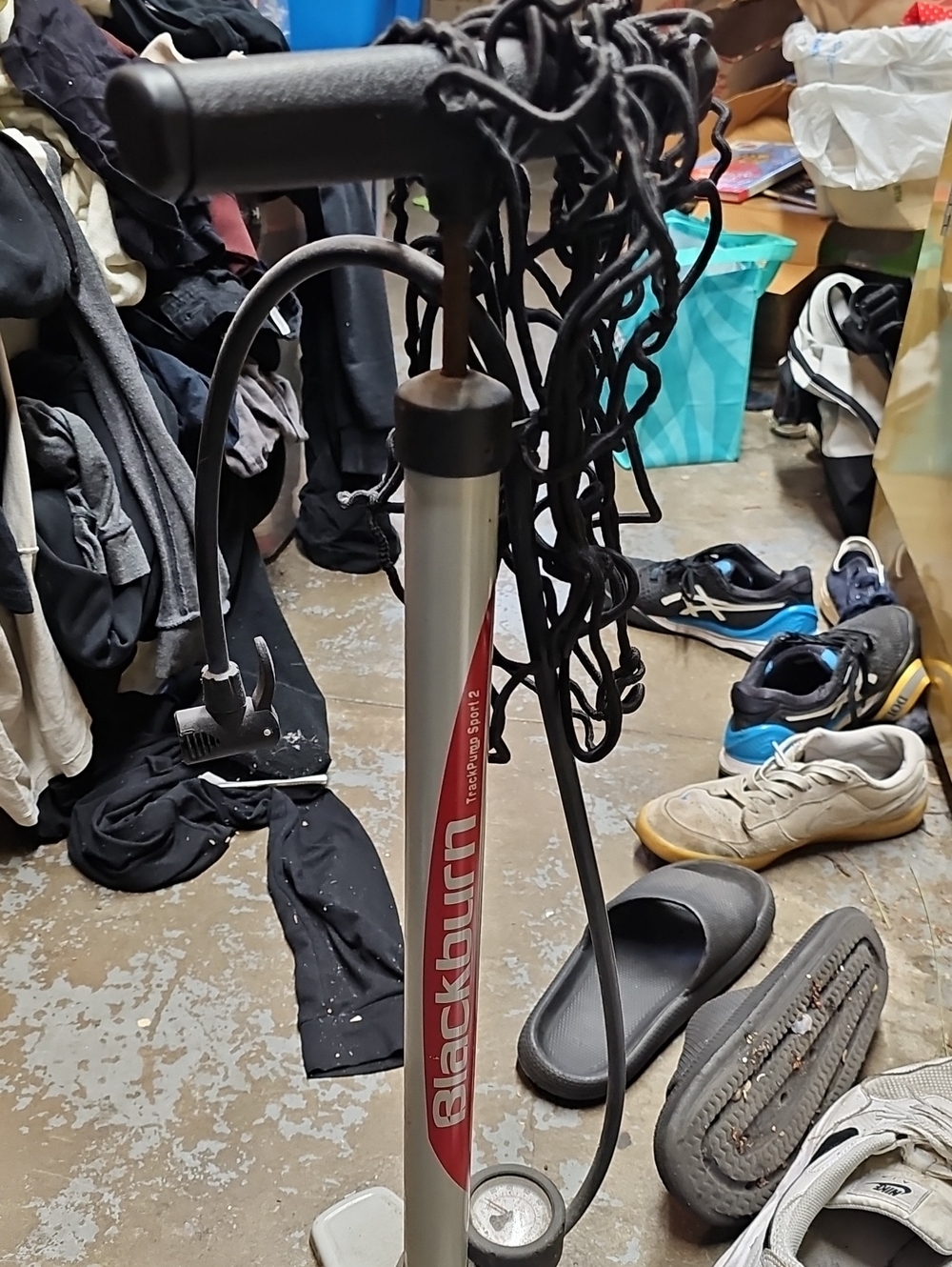 Blackburn Silver & Red Floor Pump